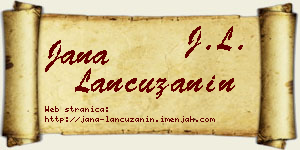 Jana Lančužanin vizit kartica
